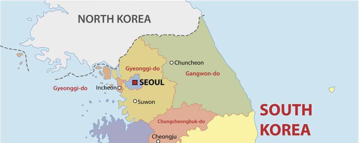 南朝鲜北部地图