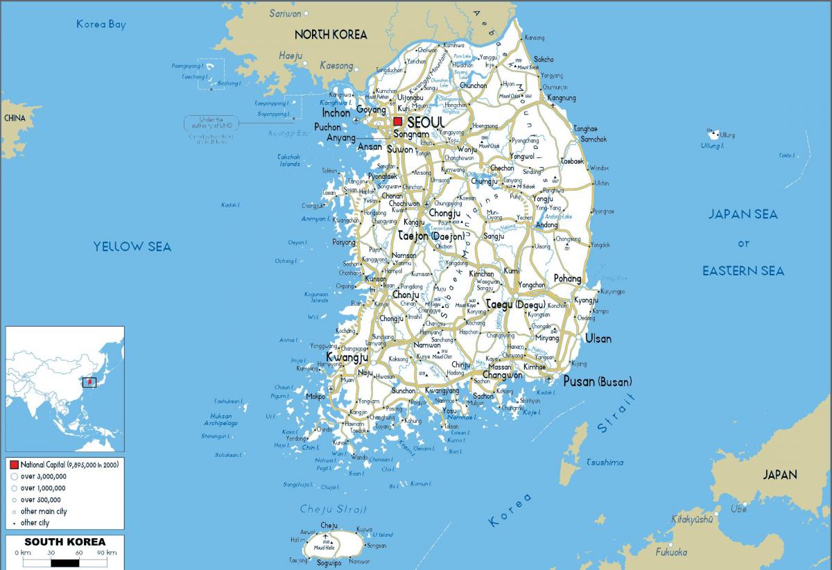 韩国大地图