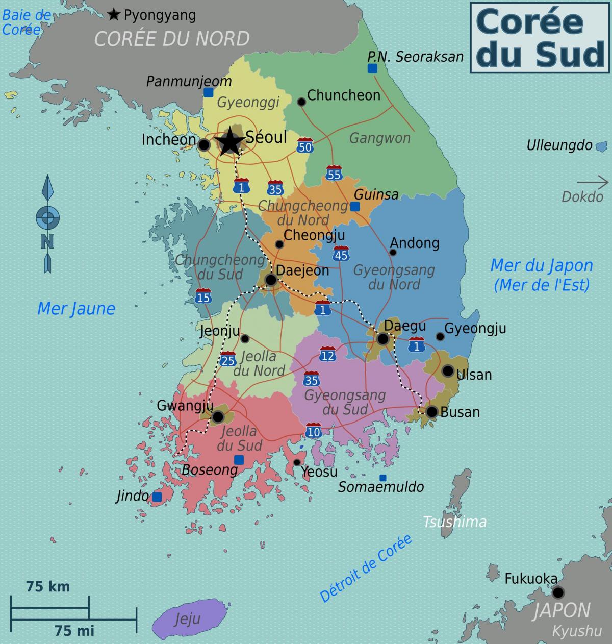 韩国地区图