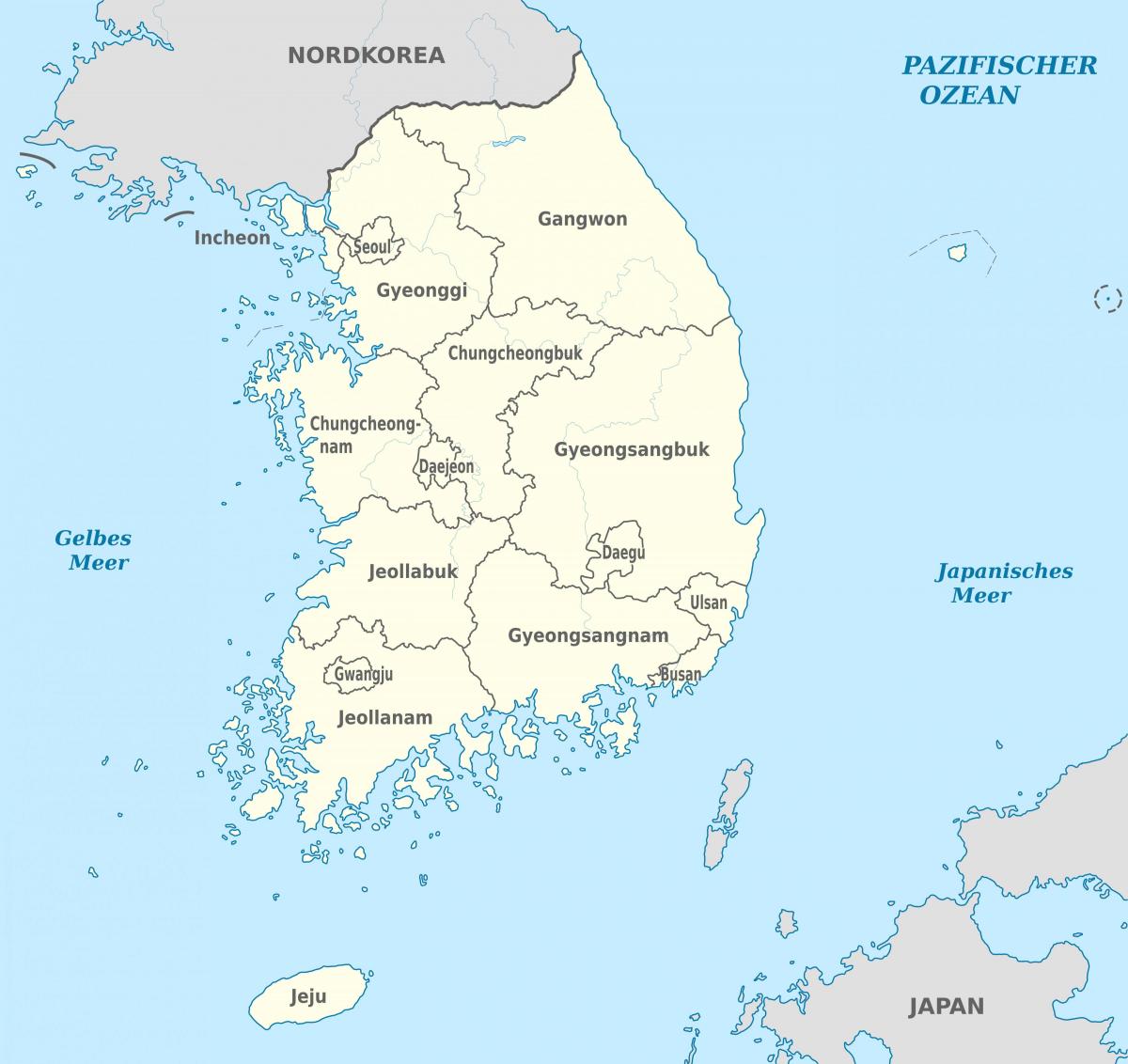 韩国国家地图