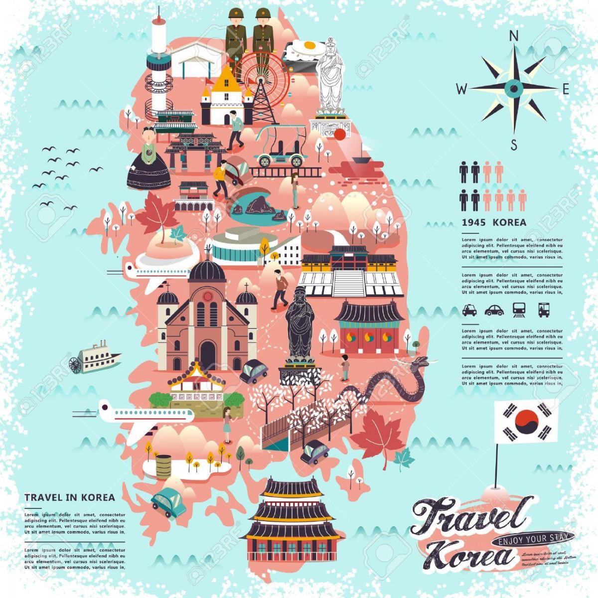 韩国(ROK)旅游地图