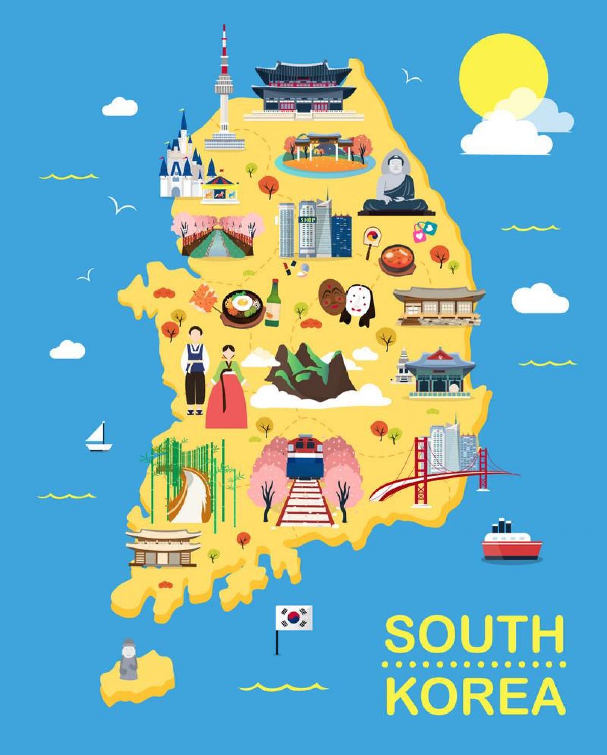 韩国旅游景点地图