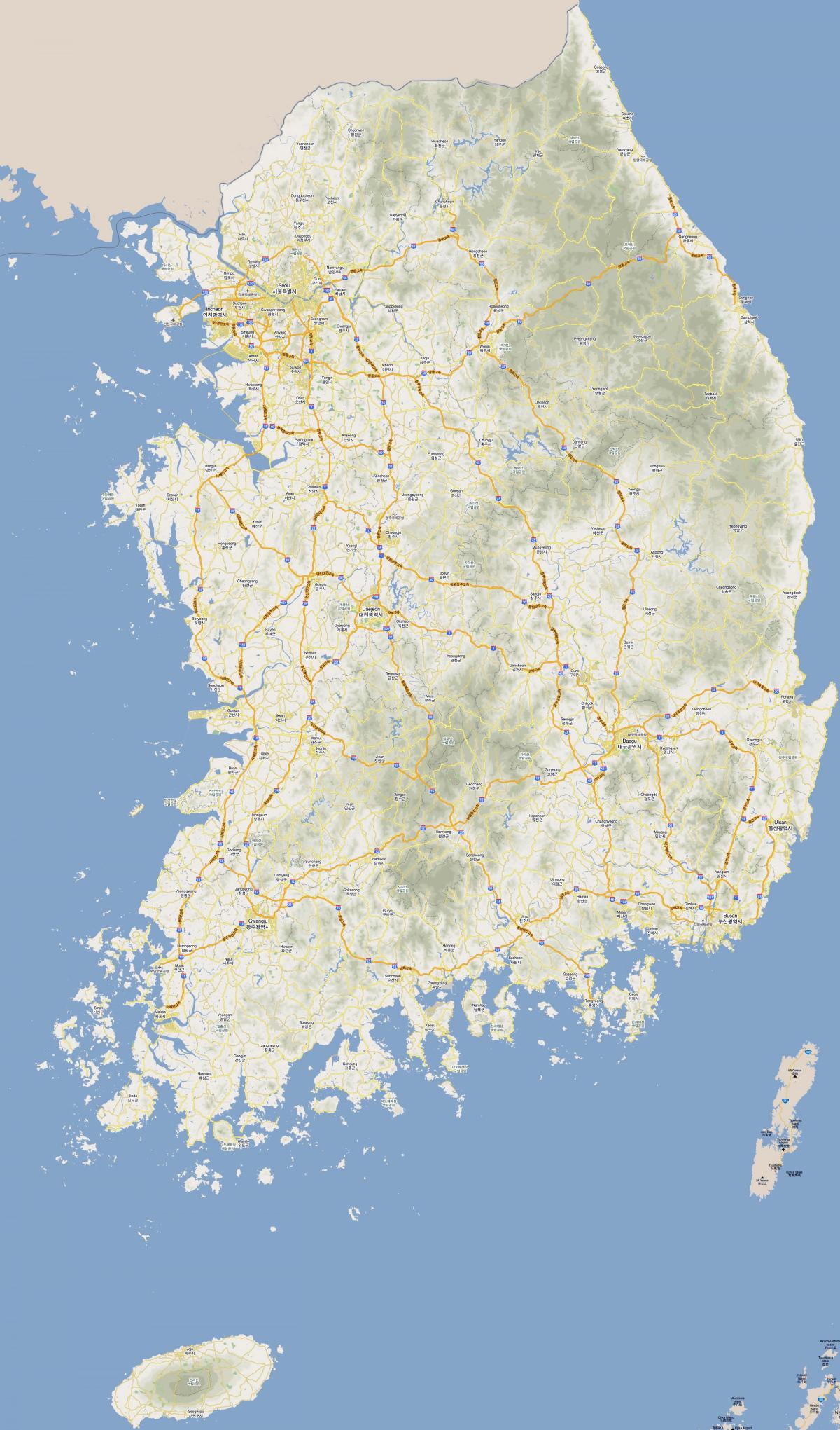 韩国(ROK)高速公路地图