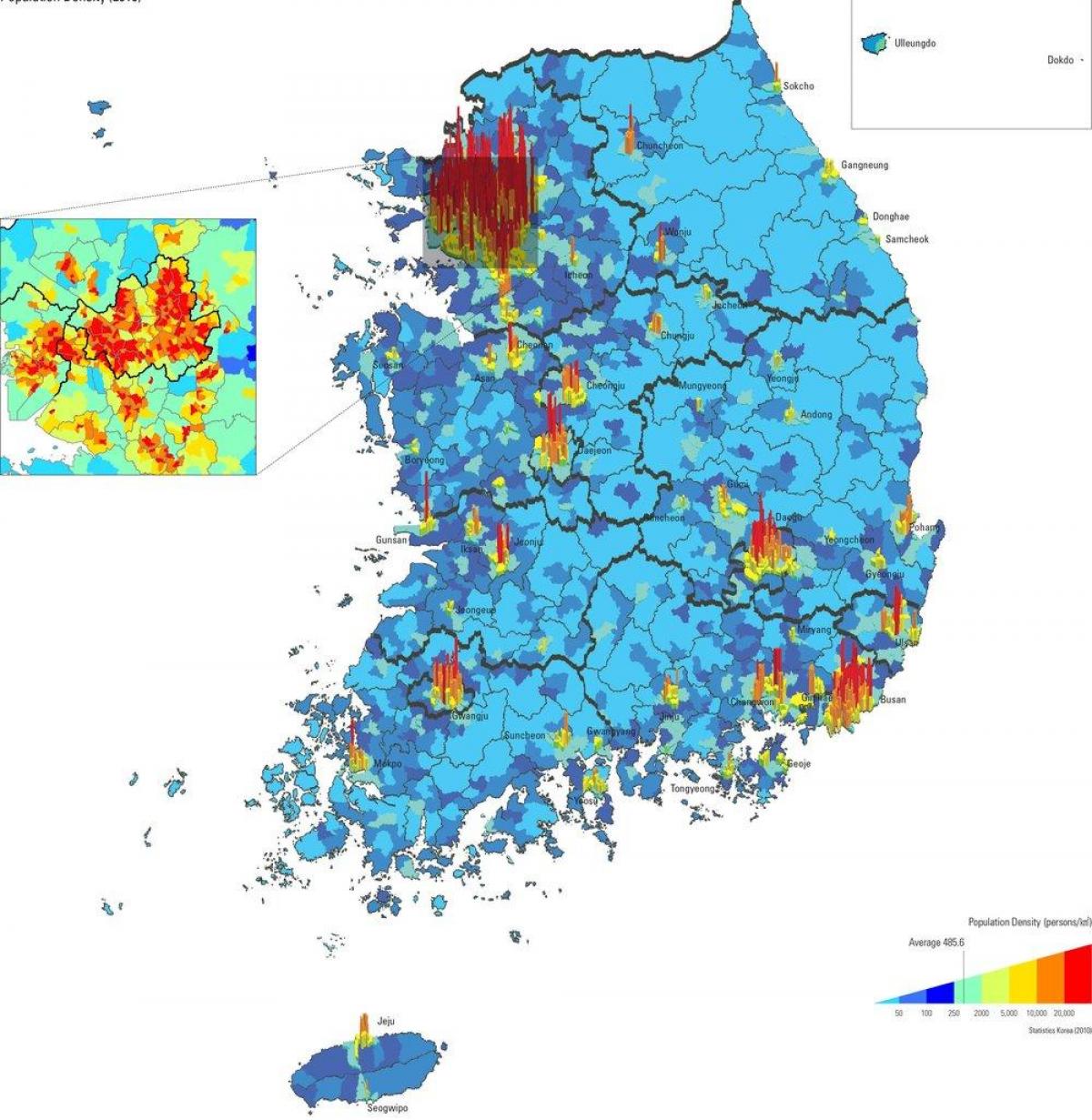 韩国密度图